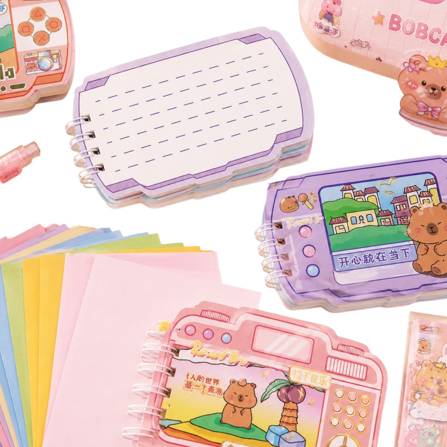 Camera Shape Mini Notebook Colored Paper