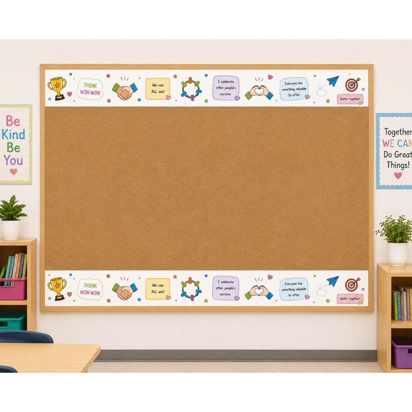 Think Win-Win Bulletin Board Border – Inspired by The 7 Habits of Happy Kids - Pack of 12 ( 8 m )
