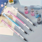 Elite Stationery House medical vaccine theme pens with syringe design in pastel colours for nurses and doctors