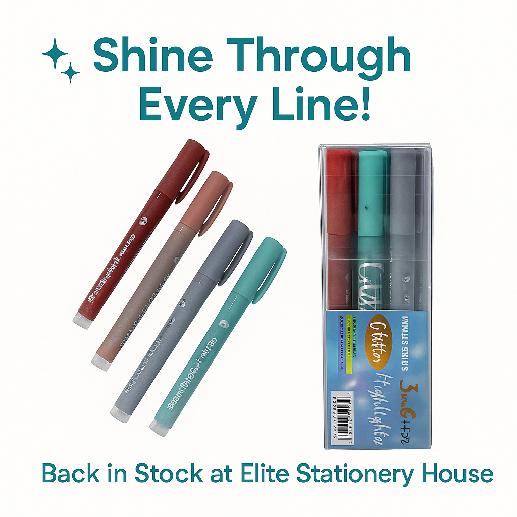 Glitter Highlighter Set Of 3 Pcs. - Multi Color - Whale Share