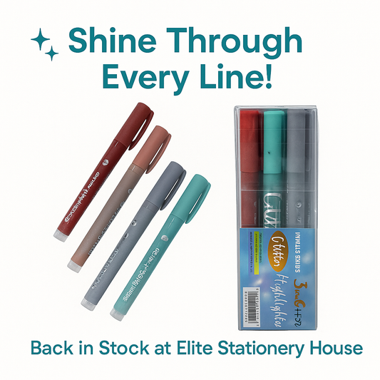 Glitter Highlighter Set Of 3 Pcs. - Multi Color - Whale Share