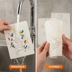 6pcs of Minimalist One Stroke  Floral Line Decoration Combination Templates,