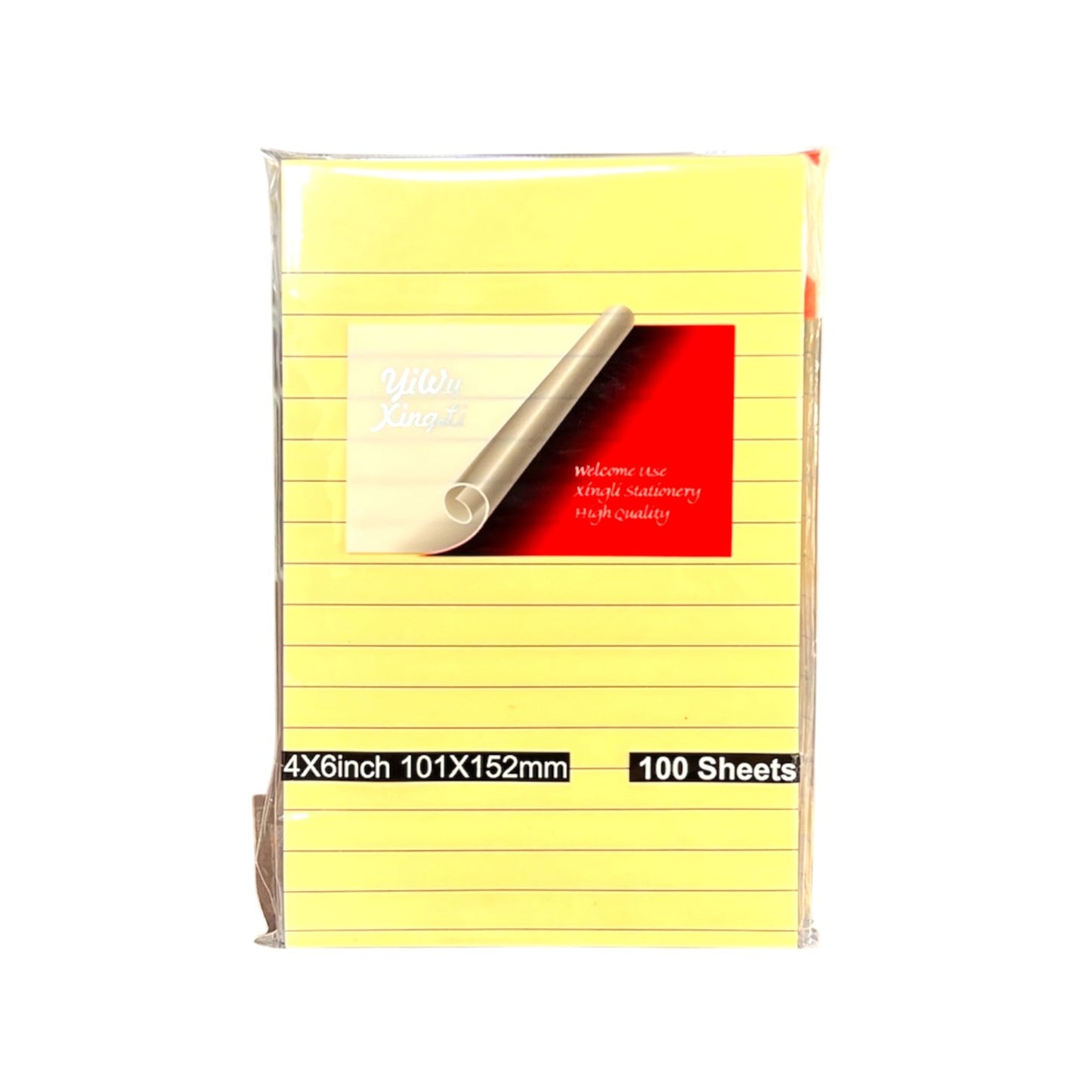 Xingli Lined Sticky Note Pad 4" x 6" 100 Sheets