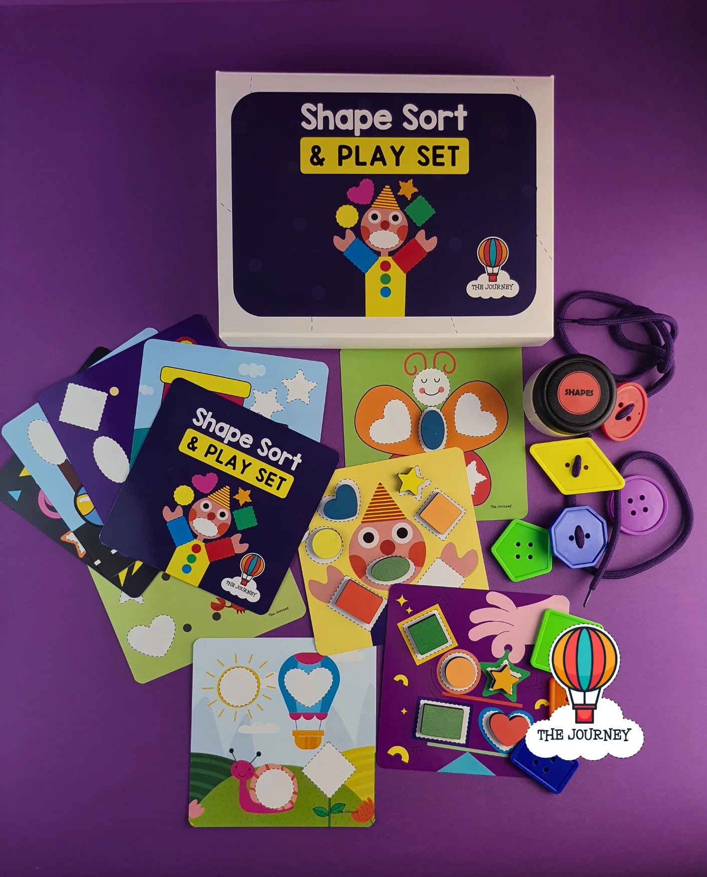 Shape Sort & Play Set (without Shape Flashcards)