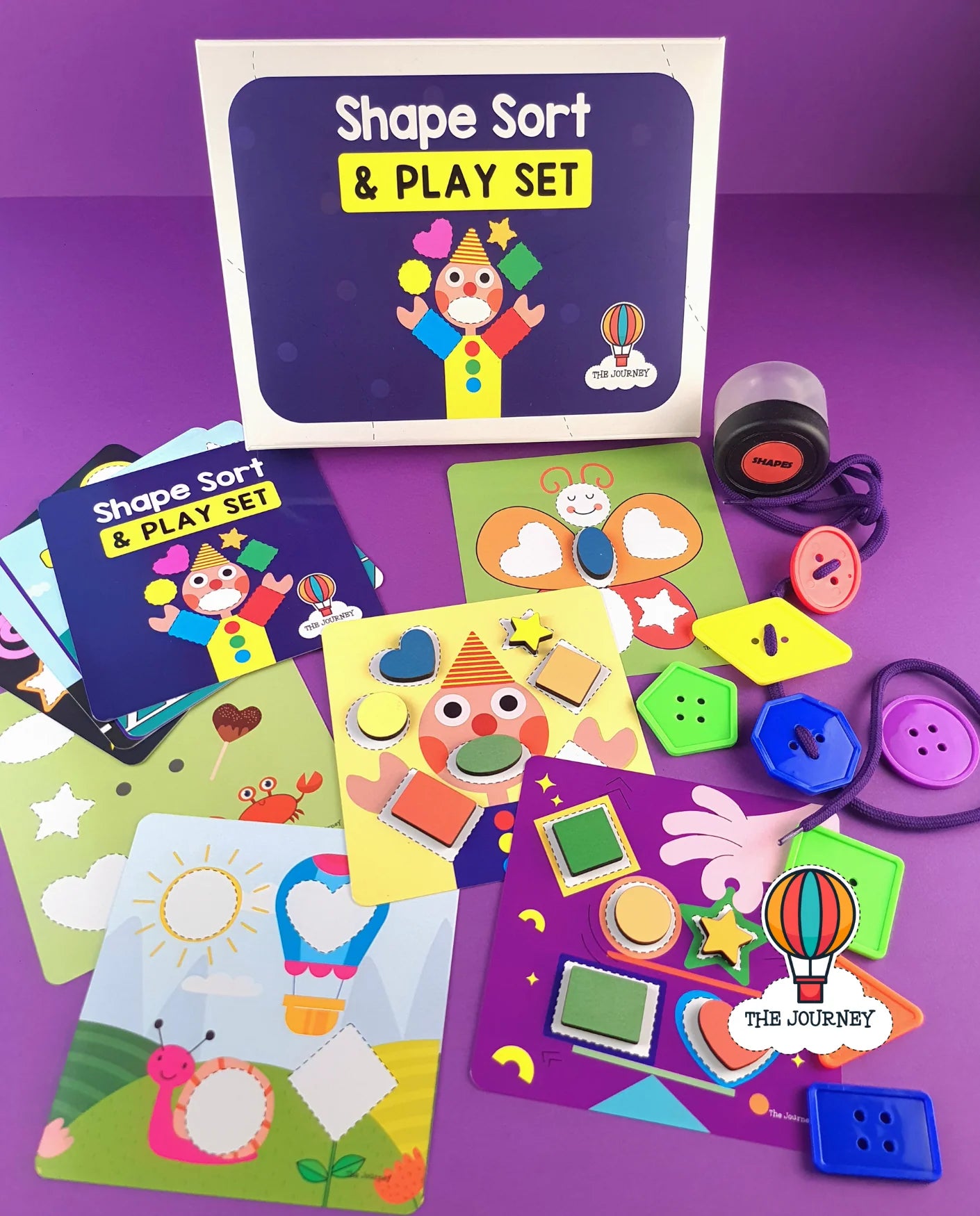 Shape Sort & Play Set (without Shape Flashcards)