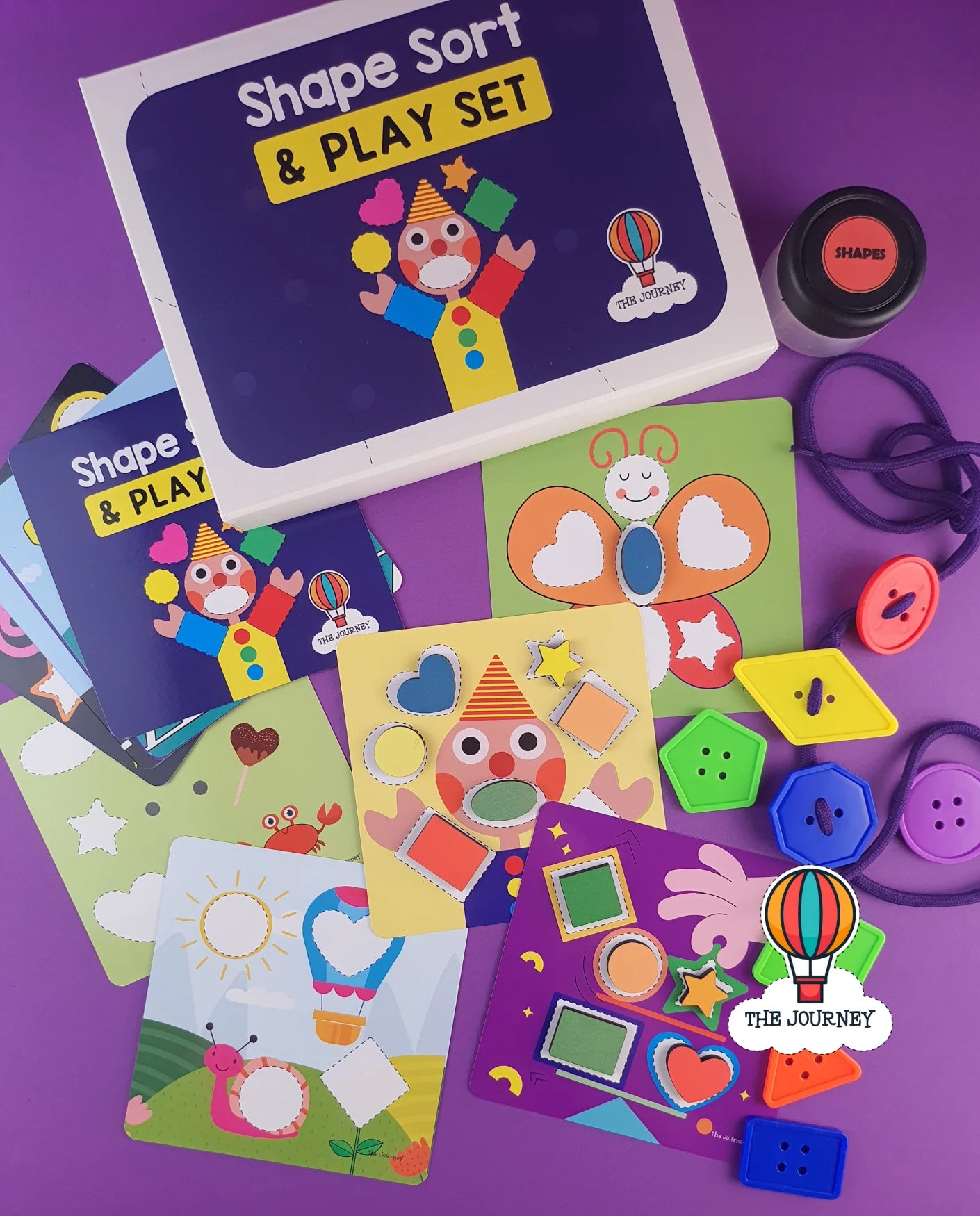 Shape Sort & Play Set (without Shape Flashcards)