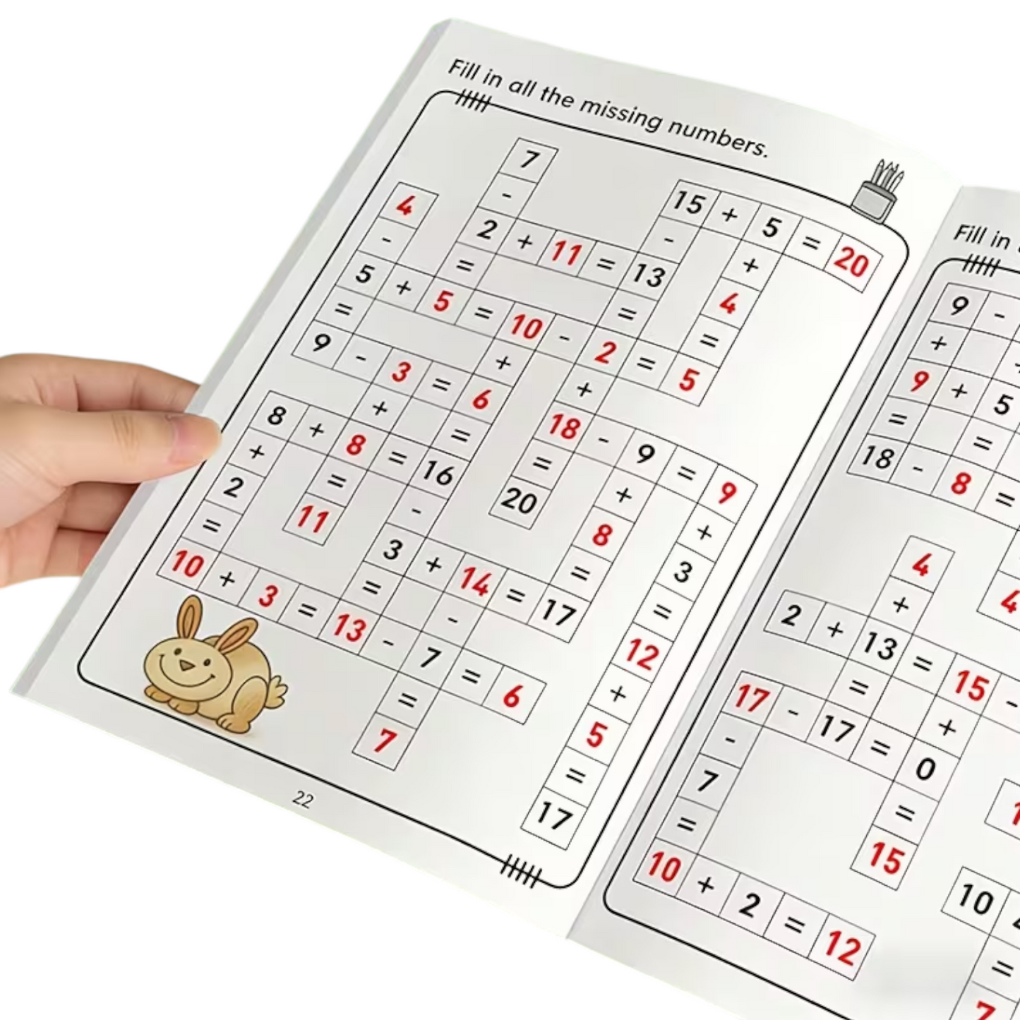 32-Page Math Addition and Subtraction Learning Book