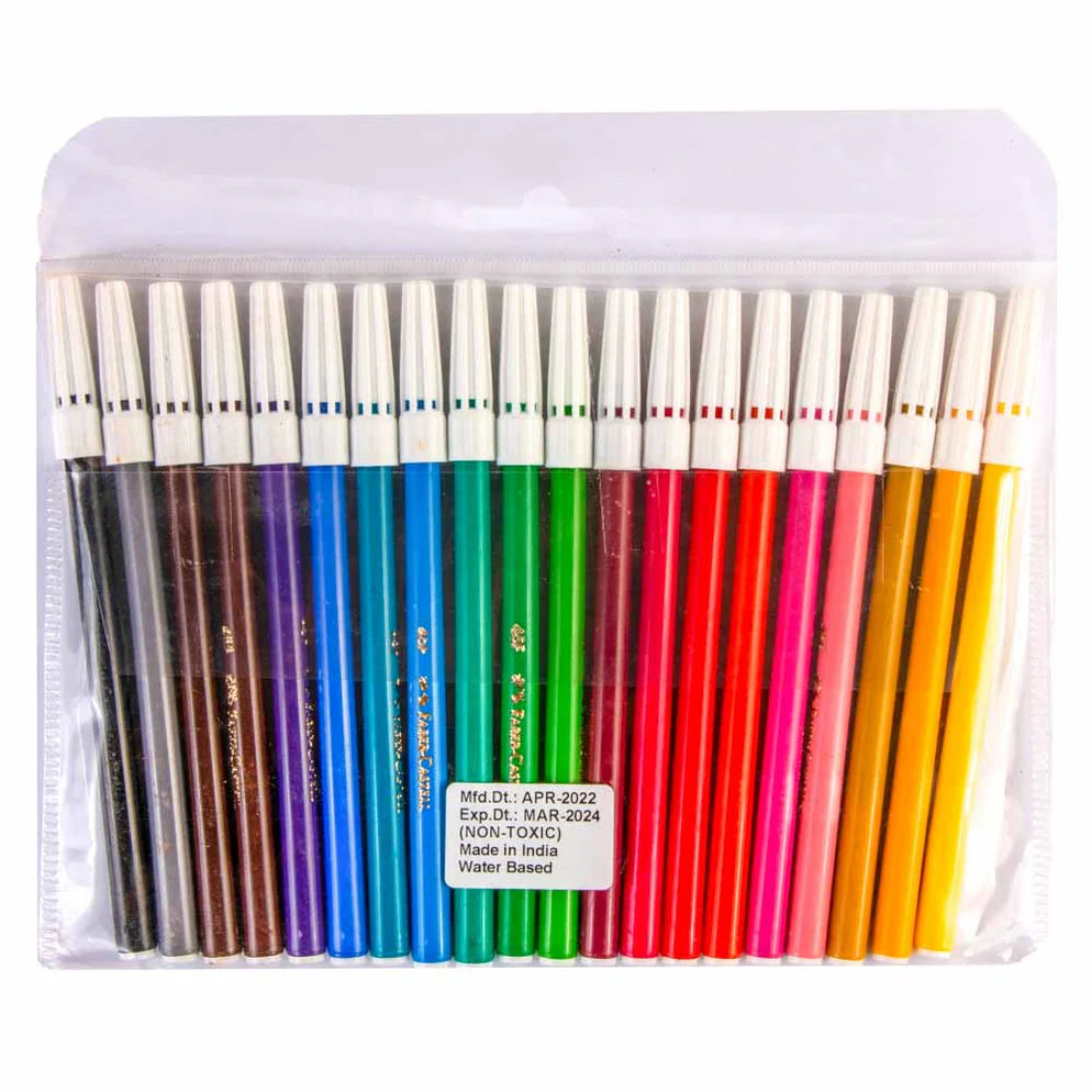 Faber Castell 1155120 Fibretip Colors, 20 Colors