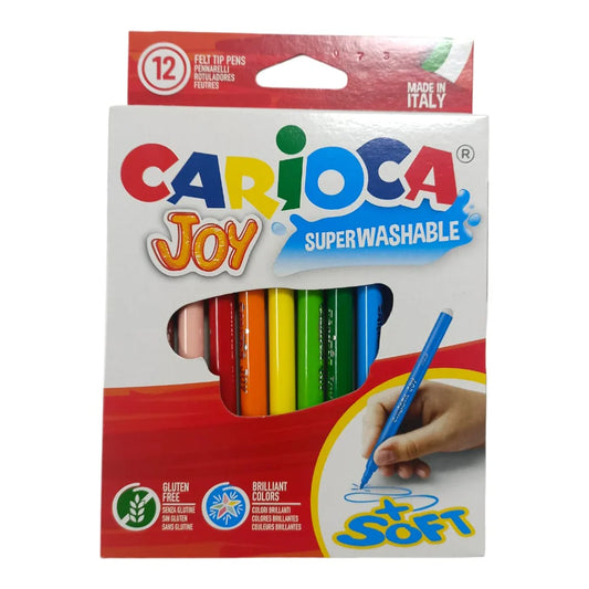 Carioca SuperWashable Coloring Markers, 12 Pieces