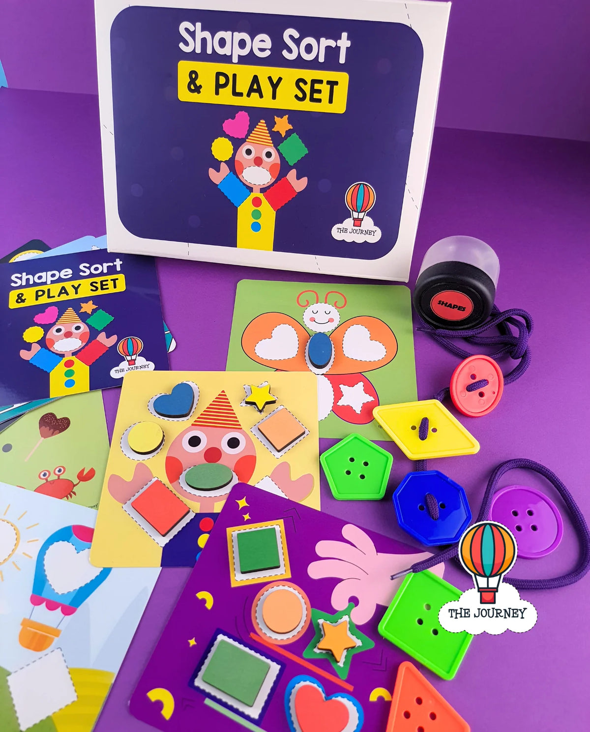 Shape Sort & Play Set (without Shape Flashcards)