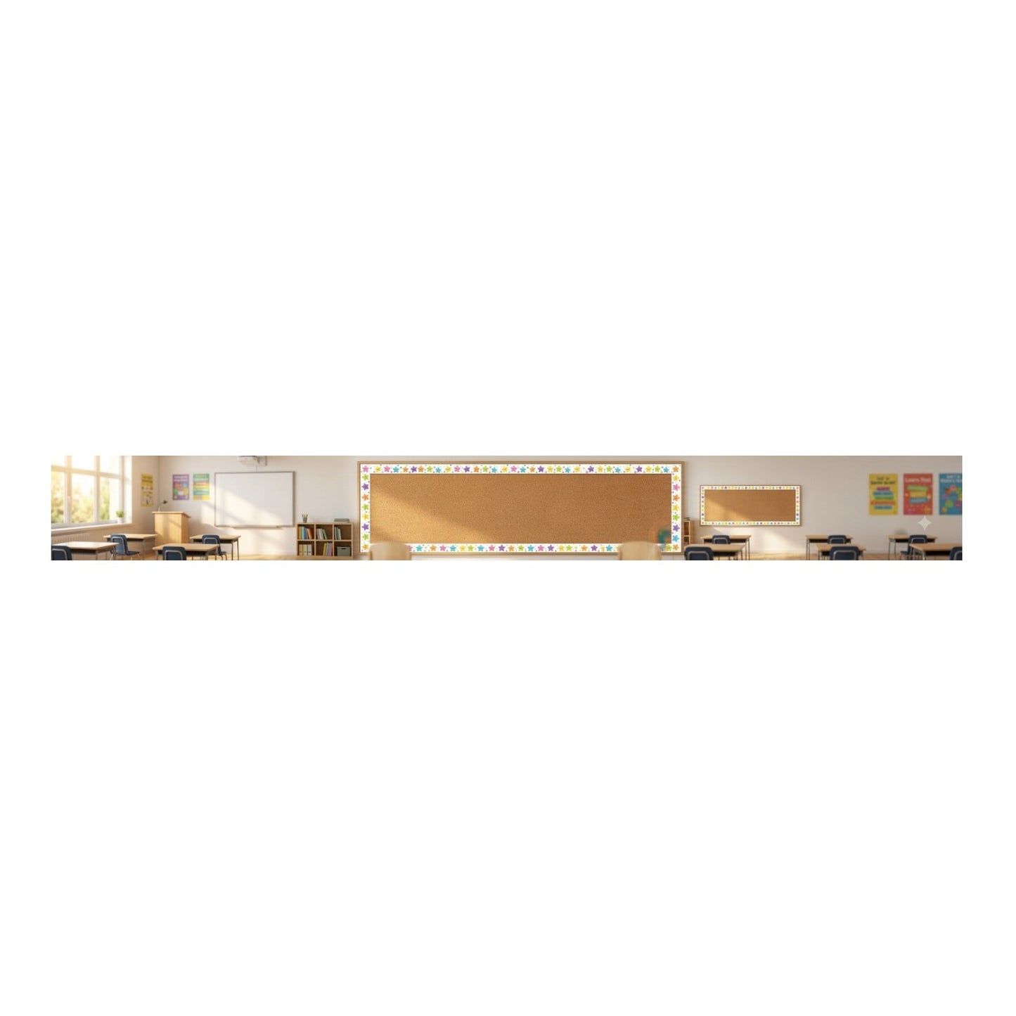 Colorful Stars Bulletin Board Border - Pack of 12 ( 8 m )