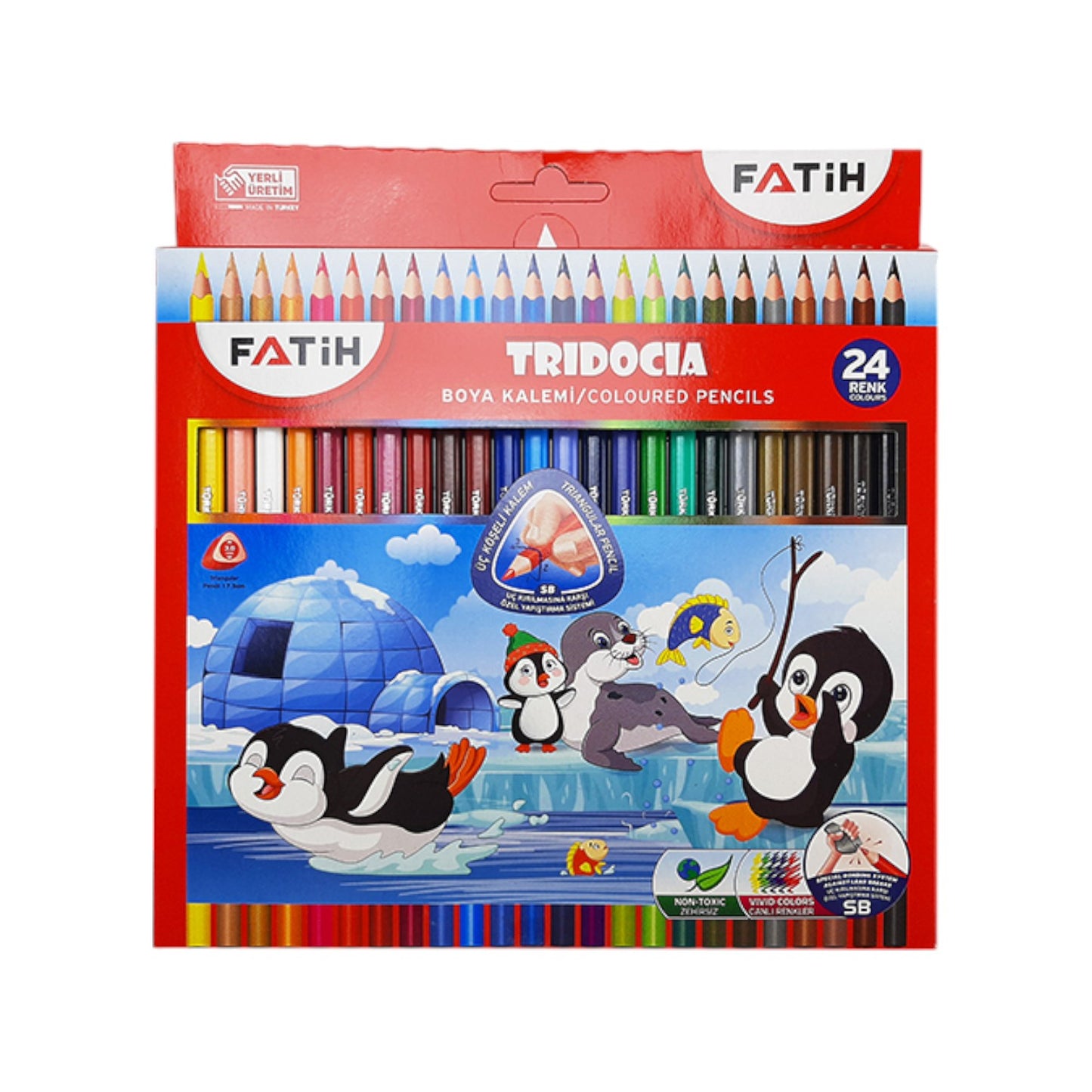 Fatih 33260 Tridocia Long Color Pencil – Set Of 24 Colors