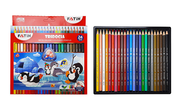 Fatih 33260 Tridocia Long Color Pencil – Set Of 24 Colors