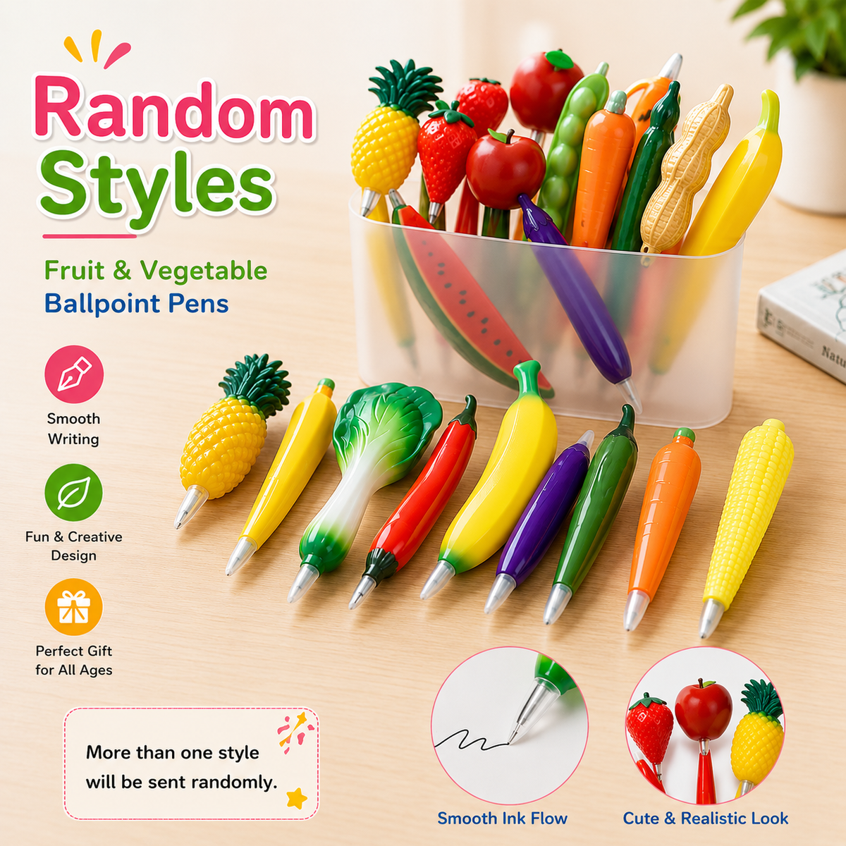 Creative Fruit and Vegetable-Shaped Gel pen