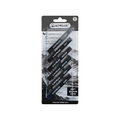 Elite Stationery House Acmeliae compressed charcoal sketch sticks in soft, medium, and hard grades, 6-piece set.