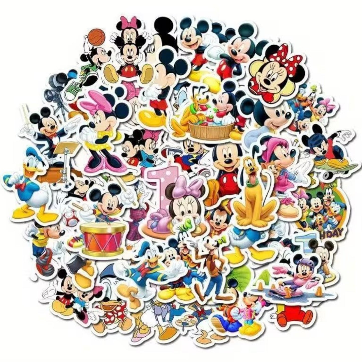 25 Vinyl Stickers -  Official Disney Mickey Mouse Series