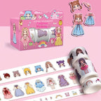 1 Box of 3 Rolls, Cute Stickers, Dress-Up Stickers