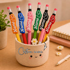 Personalized 3 D  Name Pencil Caps+ 1  Free Pencil: ( max 10 letters )