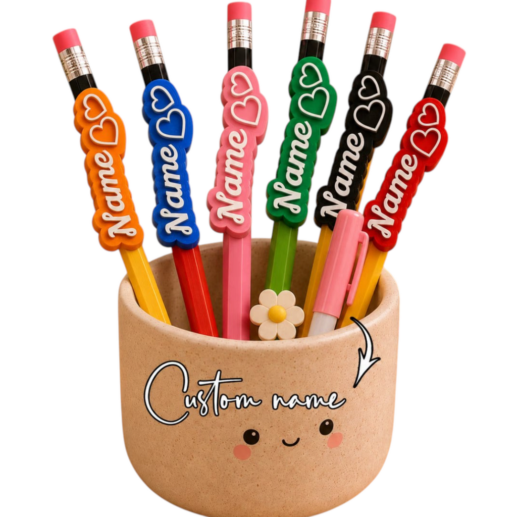 Personalized 3 D Name Pencil Caps+ 1 Free Pencil: ( max 10 letters ...