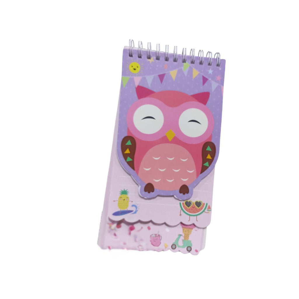 Notebook with wired binding and divided into 3 levels
