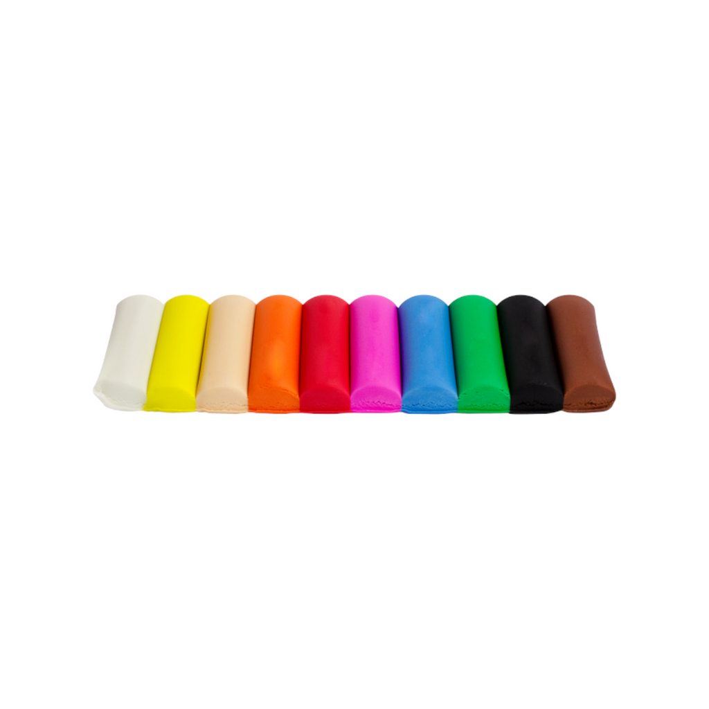 Elite Stationery House Kores Plastilina modelling clay set featuring 10 vibrant colors in 20g sticks for kids