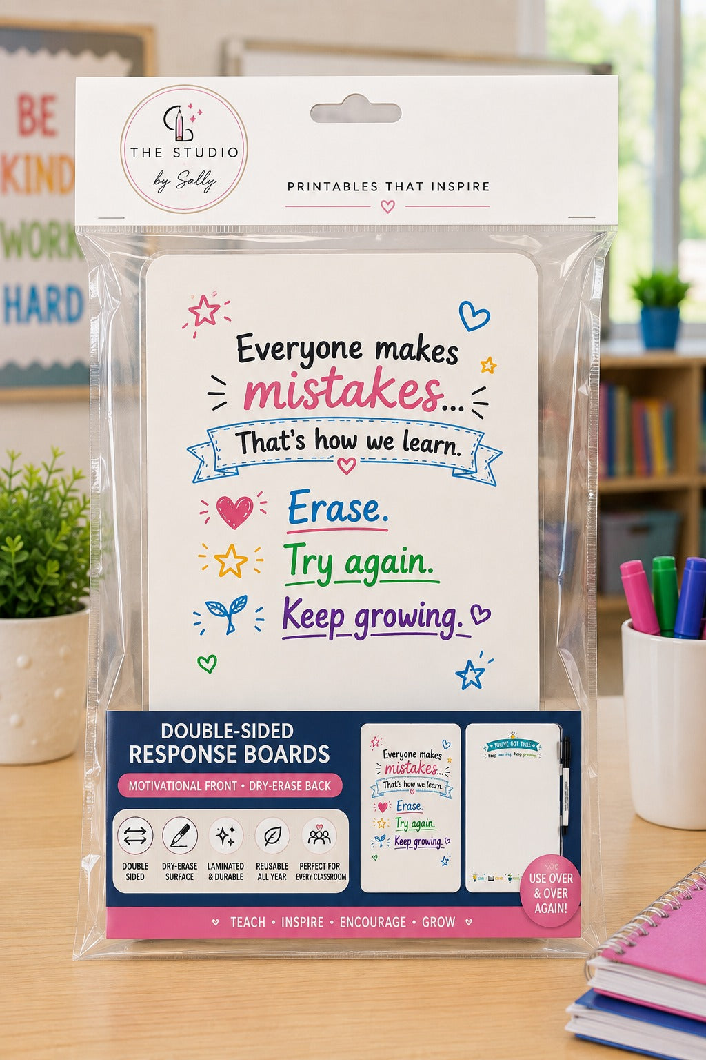 First Day of School Dry-Erase Response Board | Laminated Student Gift | Reusable Classroom Resource