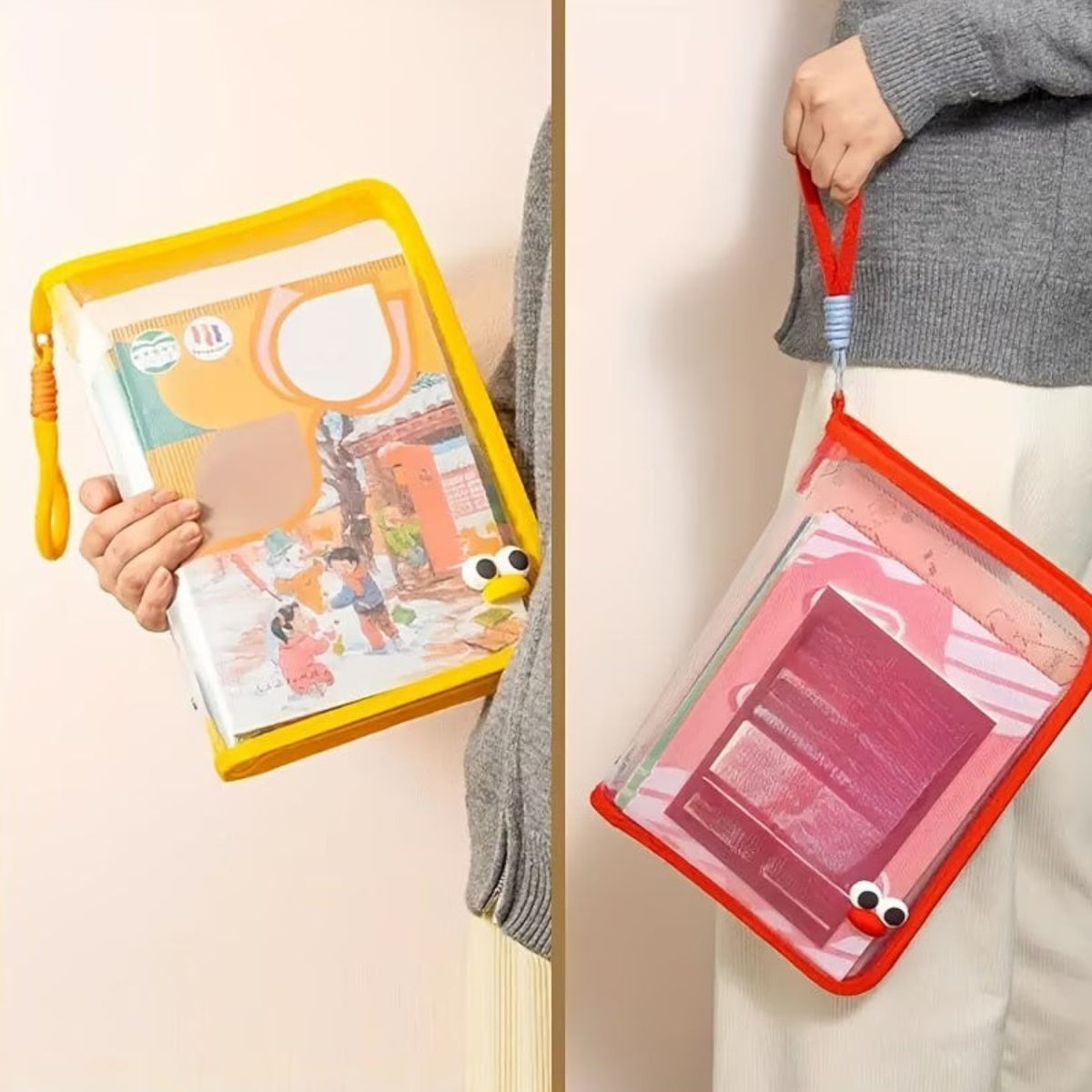 1 Pc. A4 Zipper Clear File Folder Set, Suitable for Documents, Exams, And Textbooks