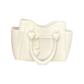Elite Stationery House 3D printed white handbag shaped pen container for office desk storage