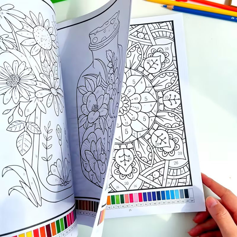 32 Themes Number Coloring Book for Kids & Adults