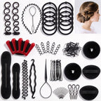 53 pcs Set, Hairdressing Tool Set, Multifunctional Braided Hair Accessory Box