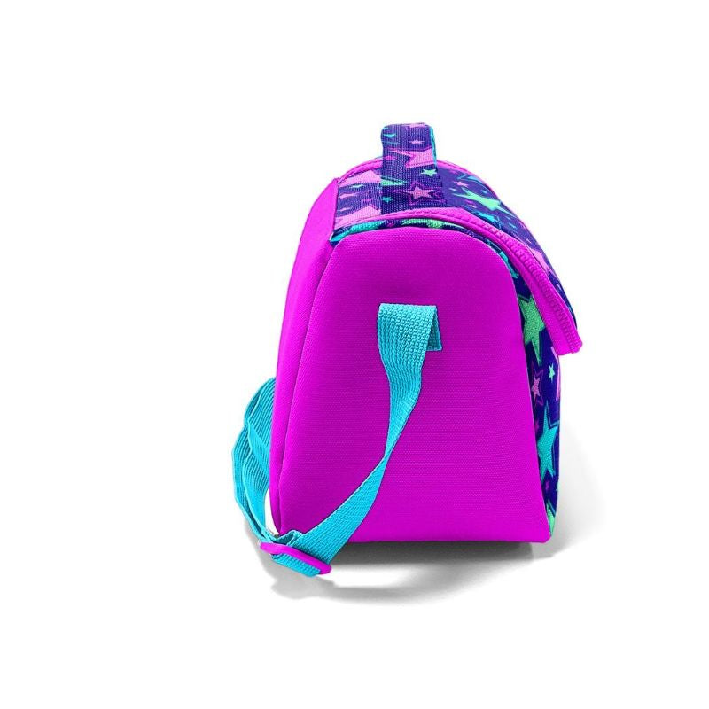Coral High Kids Thermal Lunch Bag - Saks Pink Star Pattern