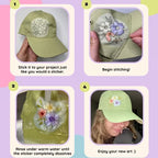 26pcs Set of Soluble Self-Adhesive Embroidery Patterns, Paper for Appliqué and Hand Embroidery