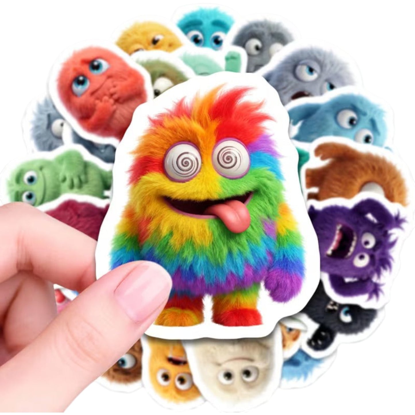 50 pcs Personalized Emotion Monster Cartoon Stickers
