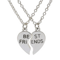 Two-petal Stitching Couple Necklace Heart-shaped Pendant Necklace
