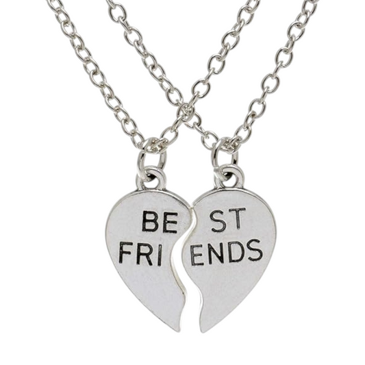 Two-petal Stitching Couple Necklace Heart-shaped Pendant Necklace