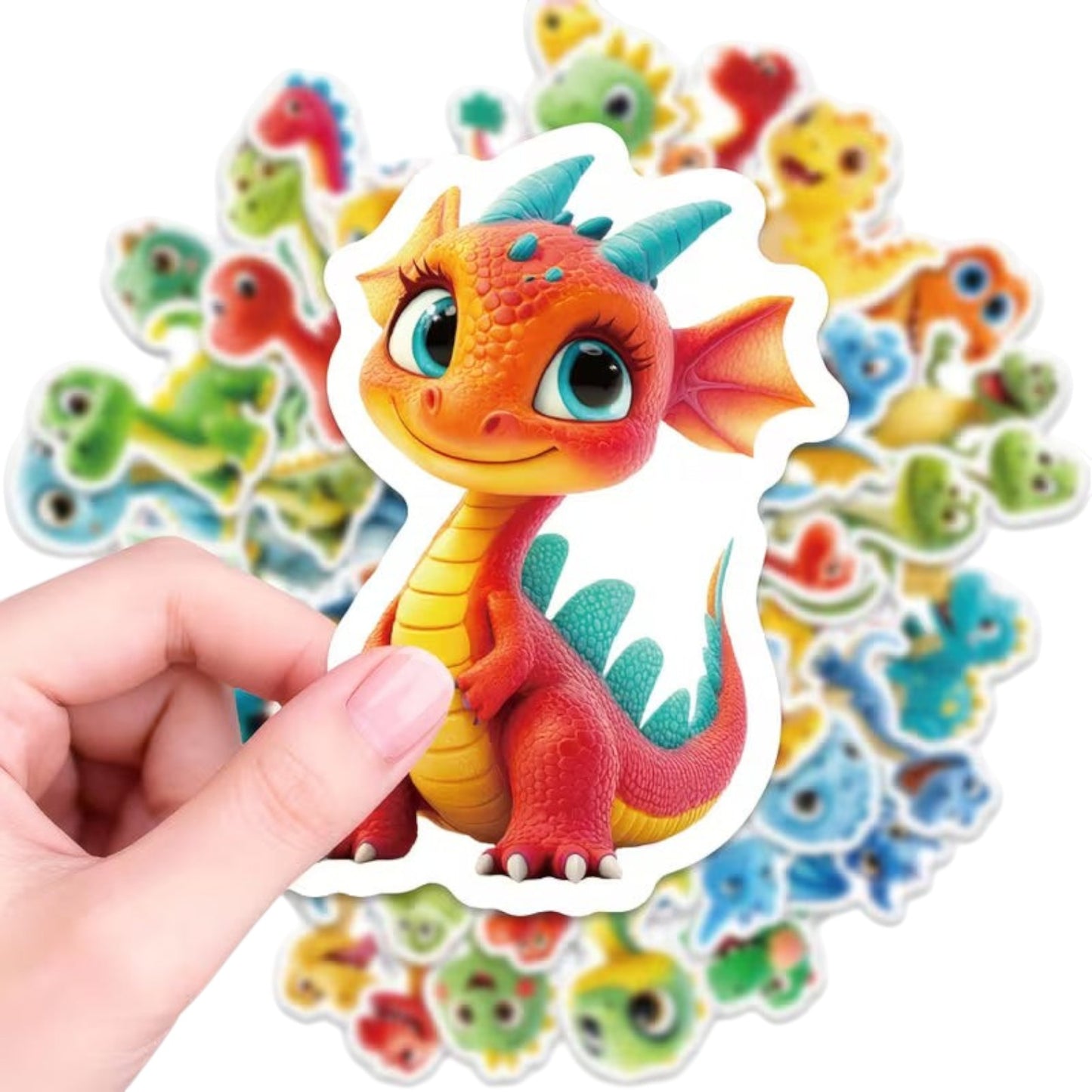 56 Dinosaur Stickers Animals Stickers - Removable, Non-Repetition Patterns 2