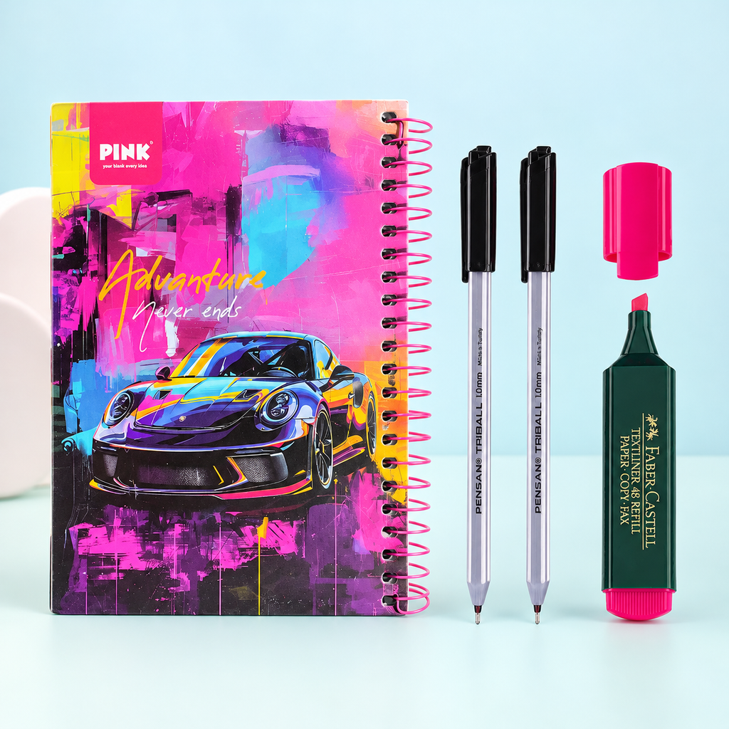 The Starter Set – Wired Notebook + 2 Pens + 1 Highlighter
