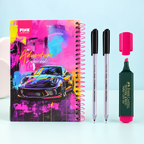 The Starter Set – Wired Notebook + 2 Pens + 1 Highlighter