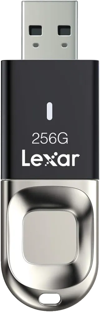 Lexar Jump Drive F35 Flash Memory, 256GB ,Fingerprint IDs , USB 3.0, Black