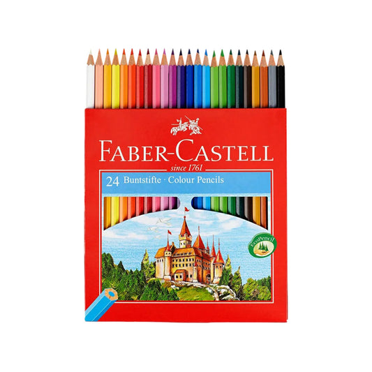Faber-Castel Buntstifte 24 Color Pencils, Long, Assorted Colors