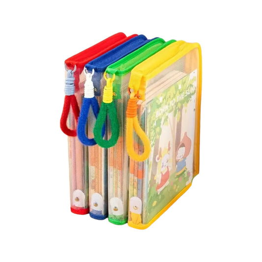 1 Pc. A4 Zipper Clear File Folder Set, Suitable for Documents, Exams, And Textbooks
