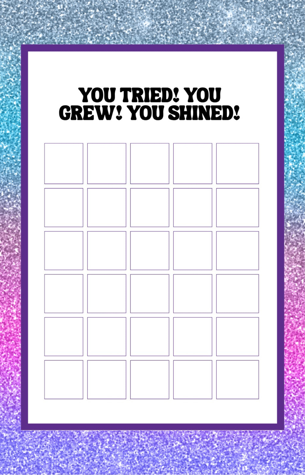 Individual Progress Sticker Charts