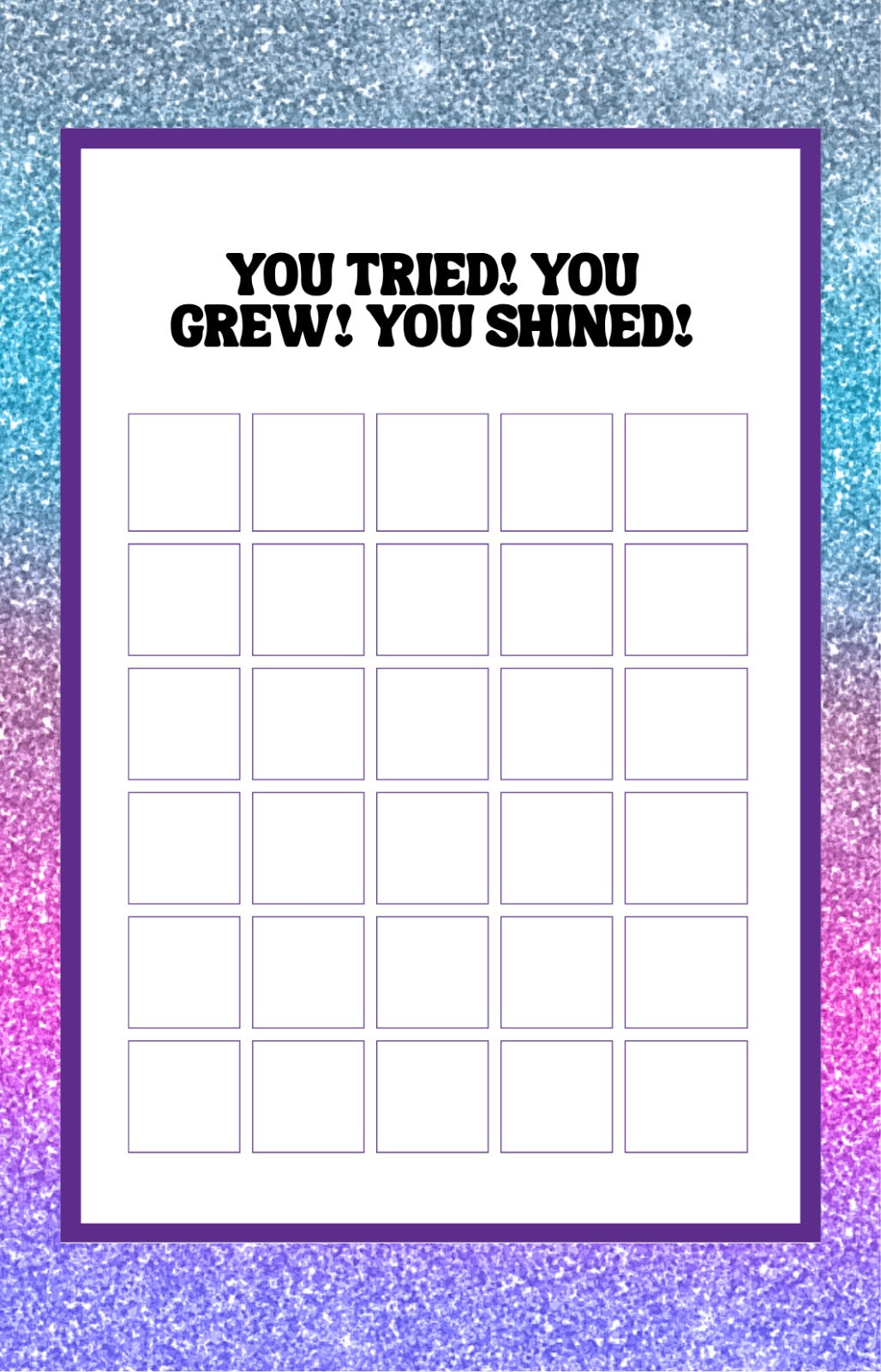 Individual Progress Sticker Charts