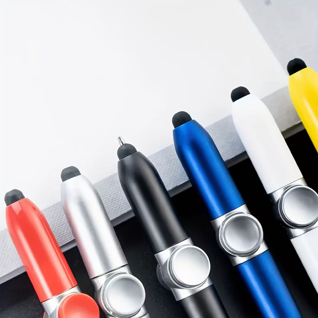 Rotating Fidget Spinner Ballpoint Pen with LED Light, - 1 Pen