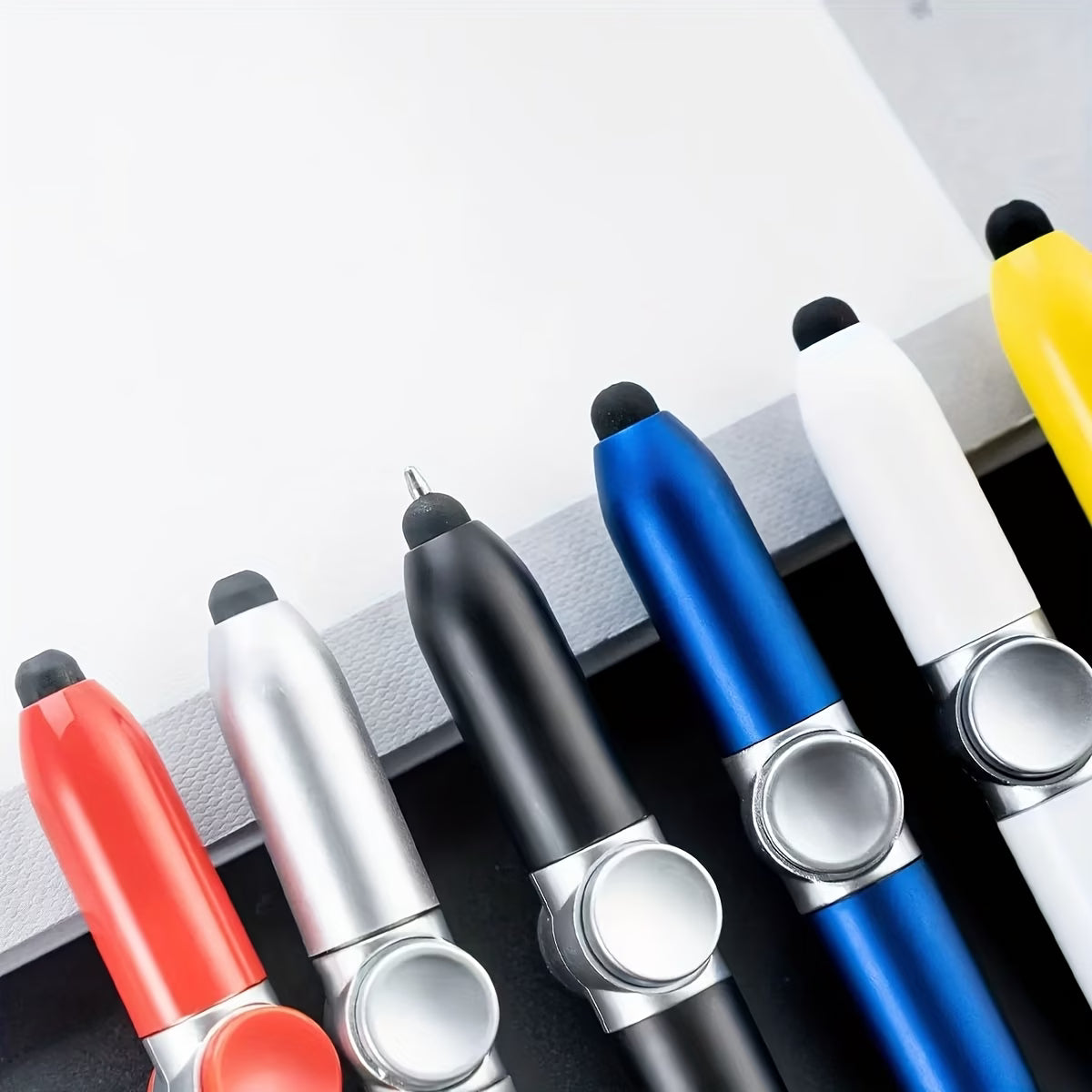 Rotating Fidget Spinner Ballpoint Pen with LED Light, - 1 Pen