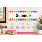 Rainbow Subject Labels – Set of 8