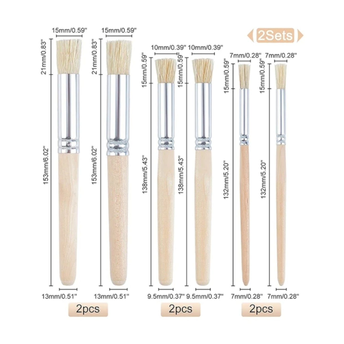 6-Piece Precision Paint Brush Set