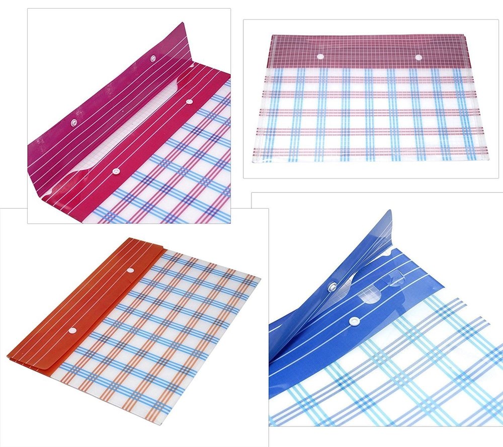 A4 Plastic Document Folder with Snap Button