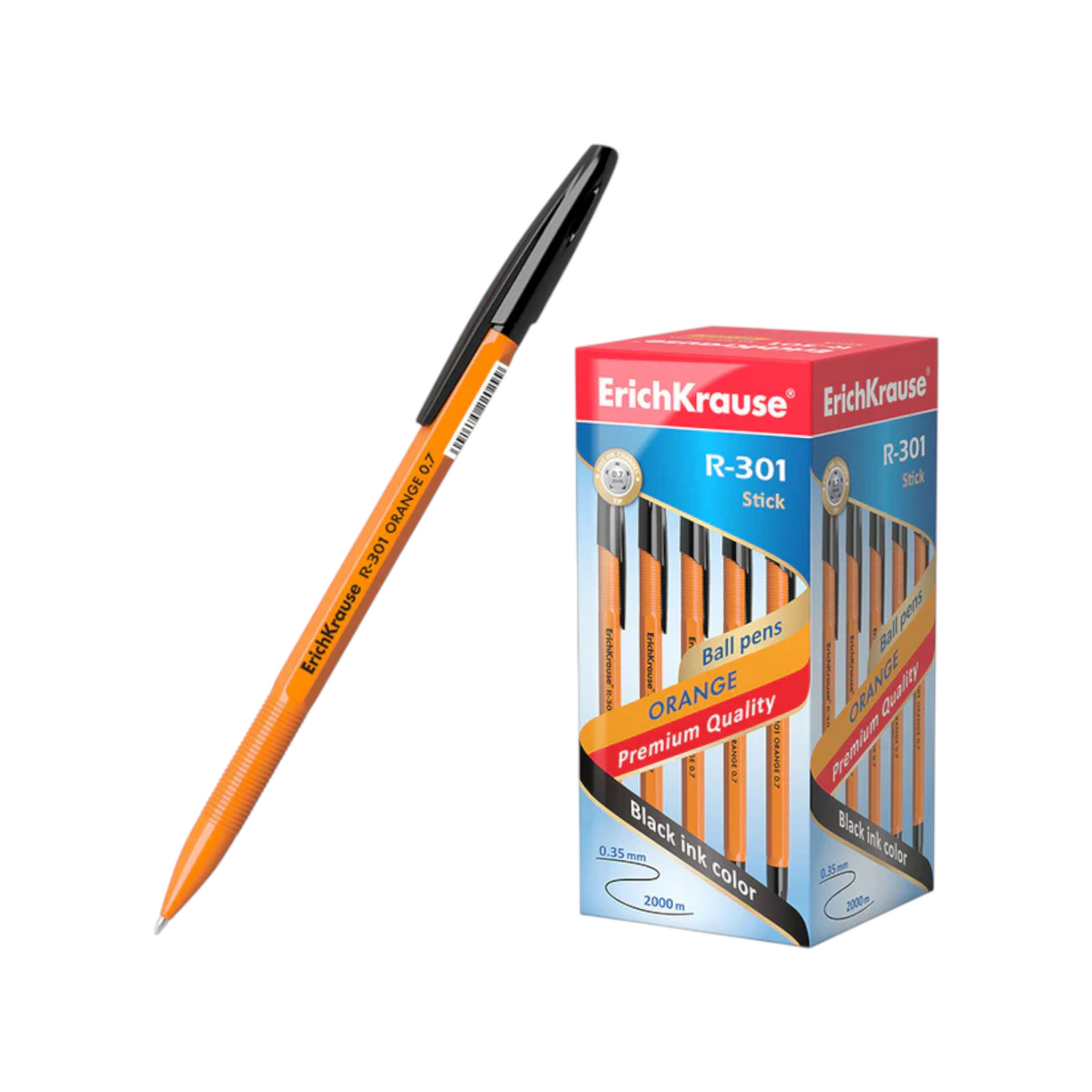 Ballpoint pen Erich Krause R-301 Stick Orange 0.7 Multicolor - 1 Pen