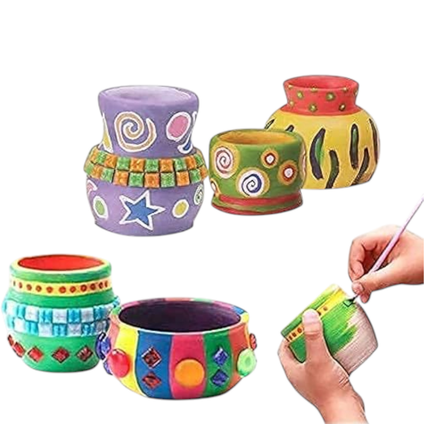 Kids Pottery Wheel Kit - Battery Operated Pottery Wheel & Painting Kit